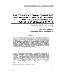 Veja o Artigo - Curr&iacute;culo sem Fronteiras