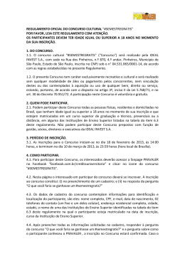 regulamento oficial do concurso cultural "#semestregratis" por favor