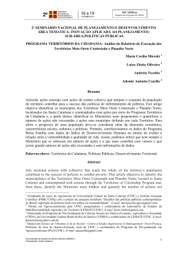 2&ordm; semin&aacute;rio nacional de planejamento e desenvolvimento &aacute;rea