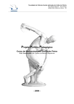 PPC Educa&ccedil;&atilde;o F&iacute;sica Licenciatura