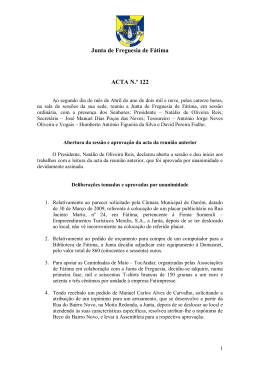 Junta de Freguesia de F&aacute;tima ACTA N.&ordm; 122