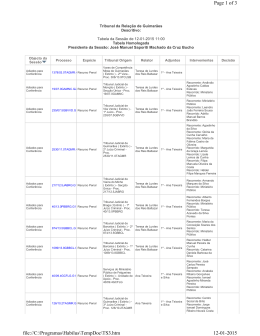 Tabela da Sessão de 12-01-2015