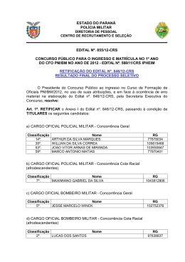 estado do paran&aacute; pol&iacute;cia militar edital n&ordm;. 855/12-crs - NC