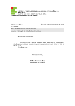 instituto federal de educa&ccedil;&atilde;o, ci&ecirc;ncia e tecnol&oacute;gia do