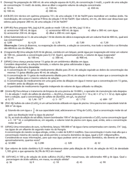 Exerc&iacute;cios dilui&ccedil;&atilde;o - Docente