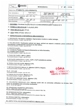 Anexo I &ndash; Monografia Etambutol