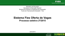 Processo Seletivo FIES 20152