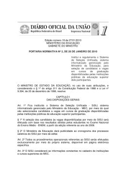 Portaria - Ministério da Educação