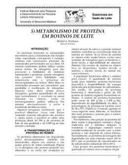 5) METABOLISMO DE PROTE&Iacute;NA EM BOVINOS DE LEITE