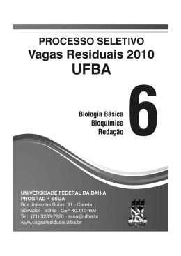 Provas - Vagas Residuais