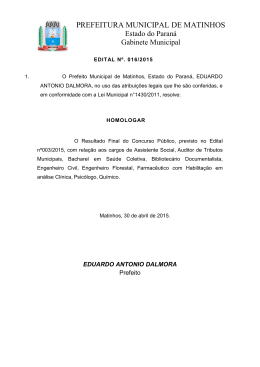 PREFEITURA MUNICIPAL DE MATINHOS - NC