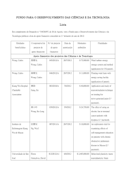 fundo para o desenvolvimento das ci&ecirc;ncias e da tecnologia