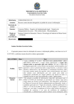 PRESIDENCIA DA REPÚBLICA Controladoria