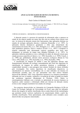 APLICA&Ccedil;&Atilde;O DE DADOS DE DETEC&Ccedil;&Atilde;O REMOTA EM ECOLOGIA