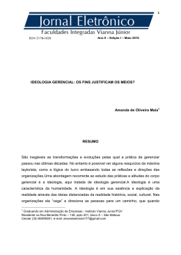 ideologia gerencial os fins justificam os meios