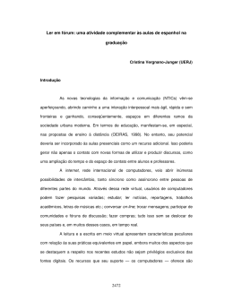 2472 Ler em f&oacute;rum: uma atividade complementar &agrave;s aulas de