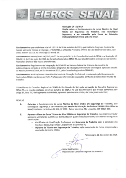 Resolu&ccedil;&atilde;o CR-RS 22/2014