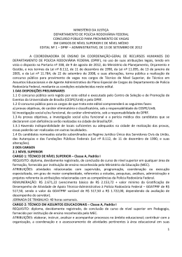 Edital - CESPE / UnB - Universidade de Brasília