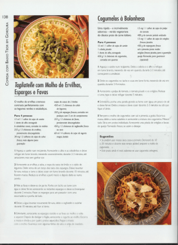 Tagliatelle com molho de ervilhas, espargos e favas