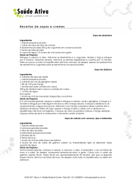 Receitas de sopas e cremes