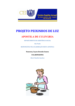 Curso de Culin&aacute;ria em PDF