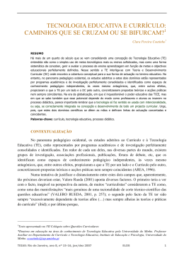 tecnologia educativa e currículo - Curso Projetos NTE Turmas Tarde