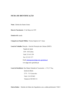FICHA DE IDENTIFICA&Ccedil;&Atilde;O