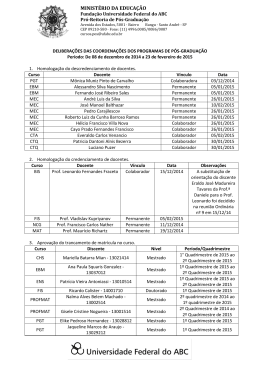 Delibera&ccedil;&otilde;es das Coordena&ccedil;&otilde;es - P&oacute;s