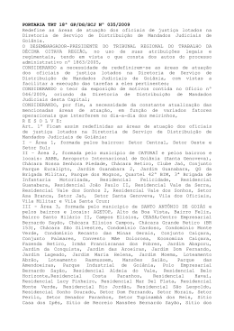 PORTARIA TRT 18&ordf; GP/DG/SCJ N&ordm; 035/2009 Redefine as &aacute;reas de