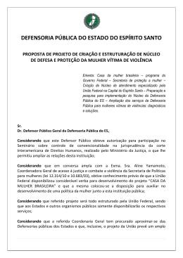 defensoria p&uacute;blica do estado do esp&iacute;rito santo proposta
