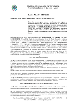 Edital de Processo Seletivo Simplificado n