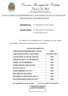 4&ordf; Sess&atilde;o Extraordin&aacute;ria