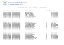 Pr&oacute;‐reitoria de Gradua&ccedil;&atilde;o ‐ DAARG Universidade Federal