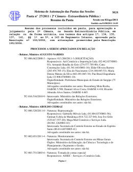 Segunda - Tribunal de Contas da União