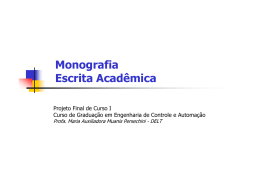 Monografia Escrita Acadêmica - Universidade Federal de Minas