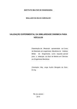 valida&ccedil;&atilde;o experimental da similaridade din&acirc;mica para ve&iacute;culos