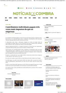 Contribuintes individuais pagam tr&ecirc;s vezes mais impostos do que