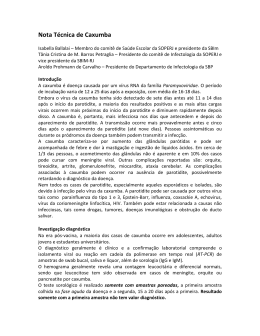 Nota Técnica de Caxumba - Sociedade Brasileira de Pediatria