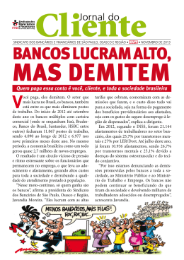 Jornal do Cliente - Sindicato dos Bancários e Financiários de São