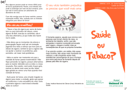 Cartilha Saúde ou Tabaco - parte I