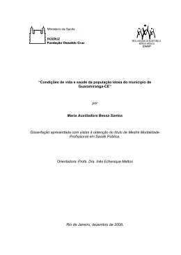 &ldquo;Condi&ccedil;&otilde;es de vida e sa&uacute;de da popula&ccedil;&atilde;o idosa do