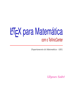 LaTeX para Matem&aacute;tica