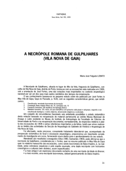A necr&oacute;pole romana de Gulpilhares (Vila Nova de Gaia) / Maria