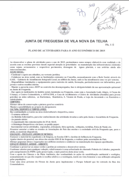 JUNTA DE FREGUESIA DE VILA NOVA DA TELHA o Fls. 1 /2