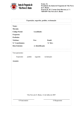 Pretensões Junta - JF-Vila Nova de São Bento