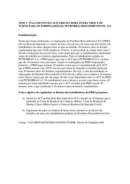 PAGAMENTO IGUALITARIO DA HORA EXTRA TROCA DE TURNO