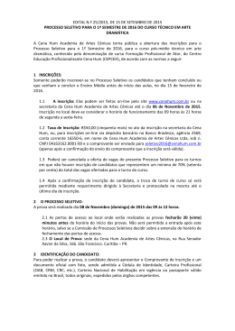 EDITAL N.&ordm; 25/2015, DE 15 DE SETEMBRO DE 2015