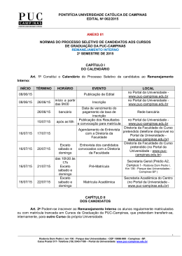 PONTIF&Iacute;CIA UNIVERSIDADE CAT&Oacute;LICA DE - PUC