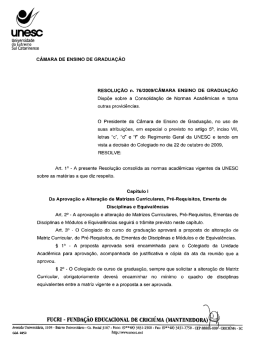 Resolu&ccedil;&atilde;o n&ordm; 76.2009 - C&Acirc;MARA DE ENSINO DE