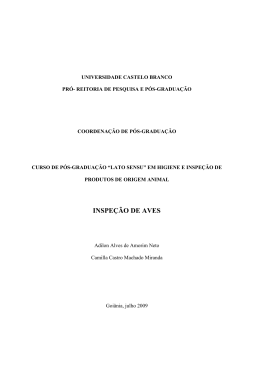 INSPEÇÃO DE AVES